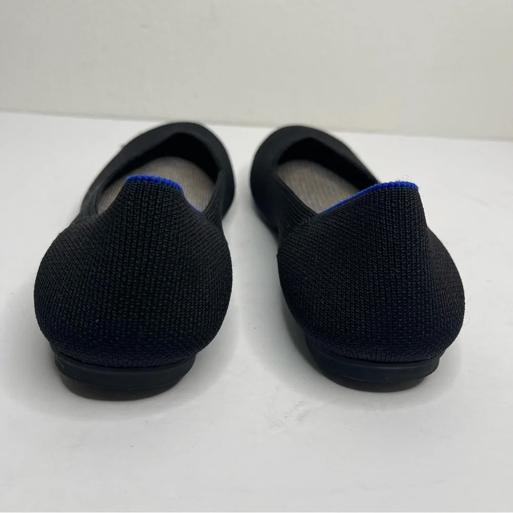 Rothy's The Square Black Women's Slip On Ballet Flat Shoes Textile Size 6